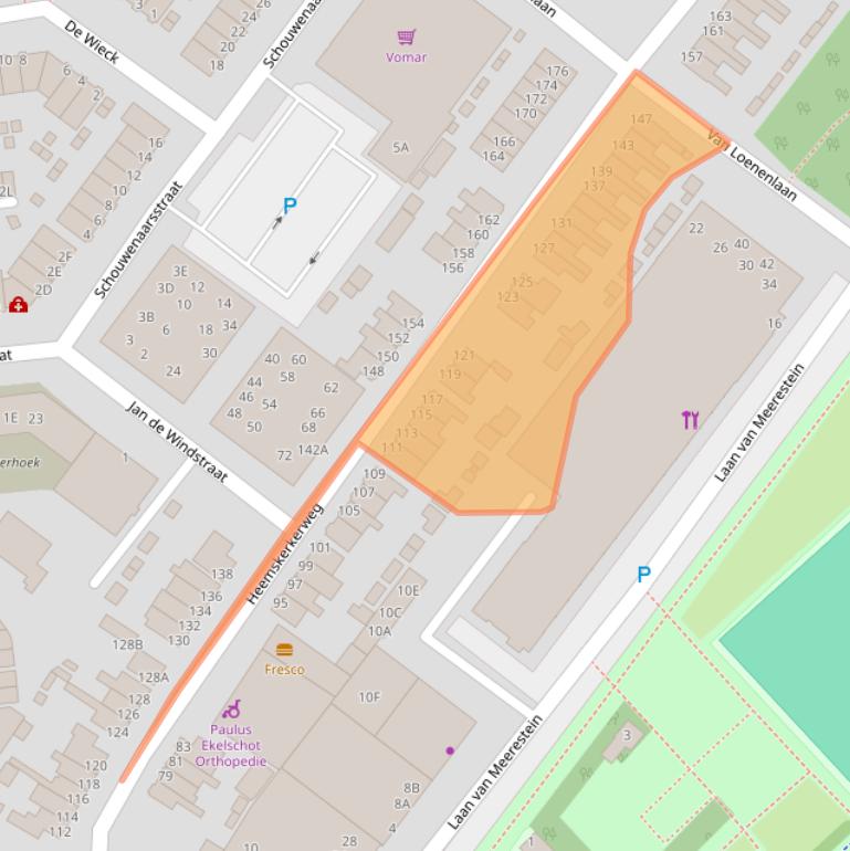 Kaart van postcodegebied 1945TD.