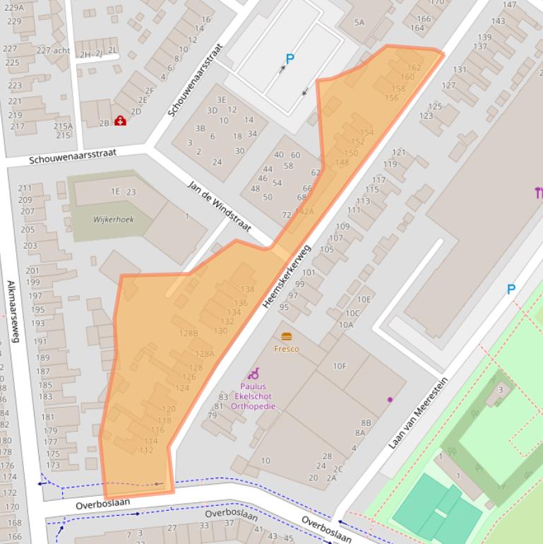 Kaart van postcodegebied 1945TH.