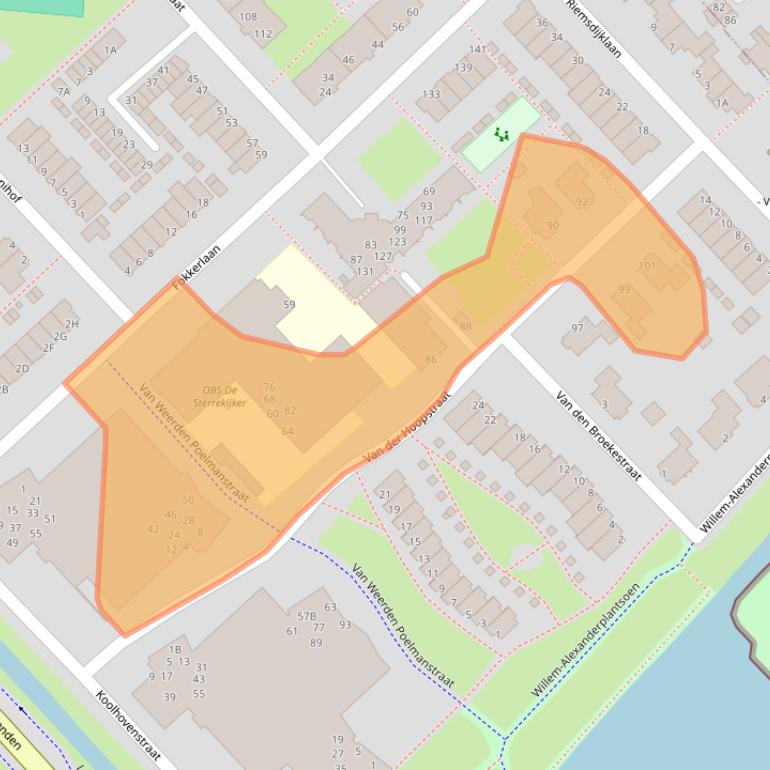 Kaart van postcodegebied 1945TT.