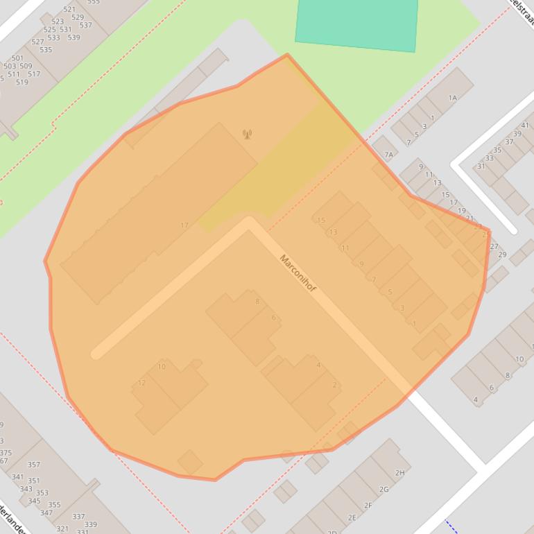 Kaart van postcodegebied 1945TW.