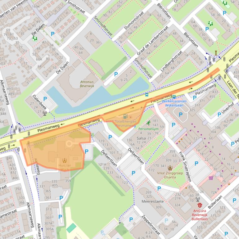 Kaart van postcodegebied 1945WK.