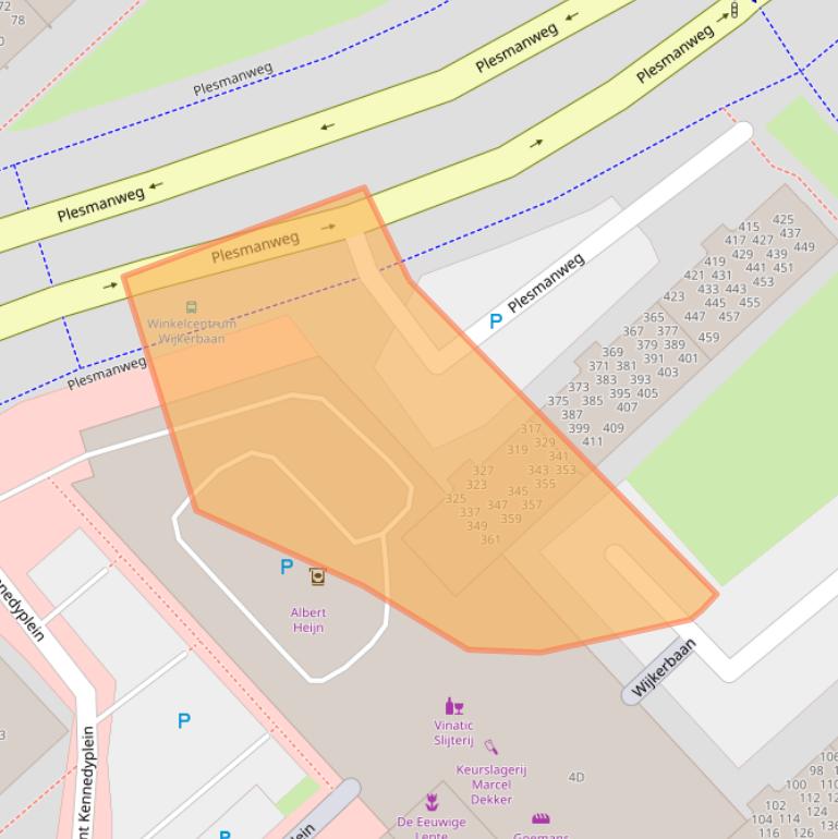 Kaart van postcodegebied 1945WN.