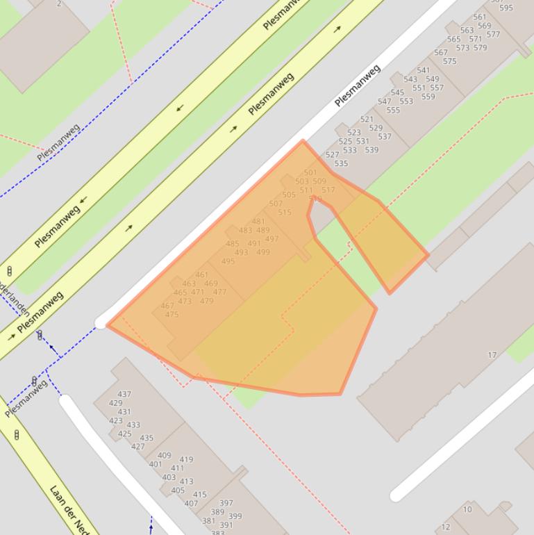 Kaart van postcodegebied 1945WS.