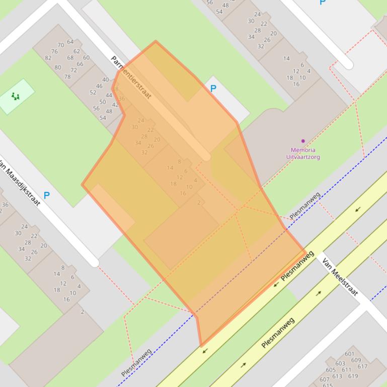 Kaart van postcodegebied 1945XC.