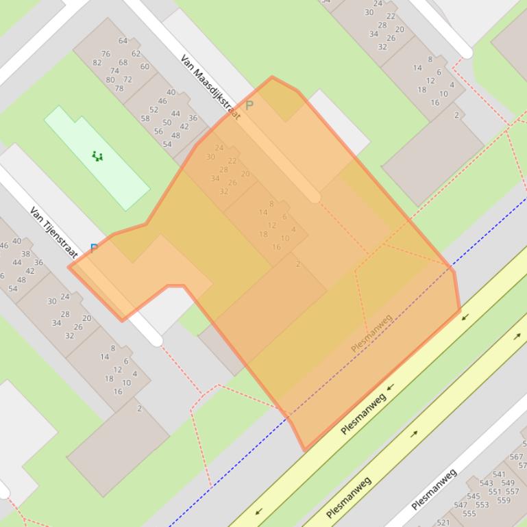 Kaart van postcodegebied 1945XE.