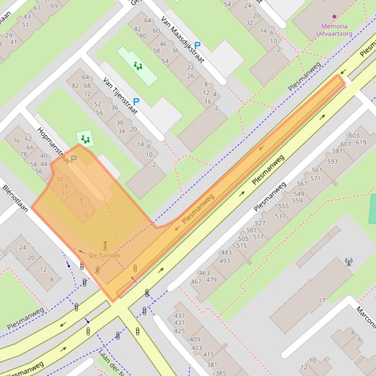 Kaart van postcodegebied 1945XK.