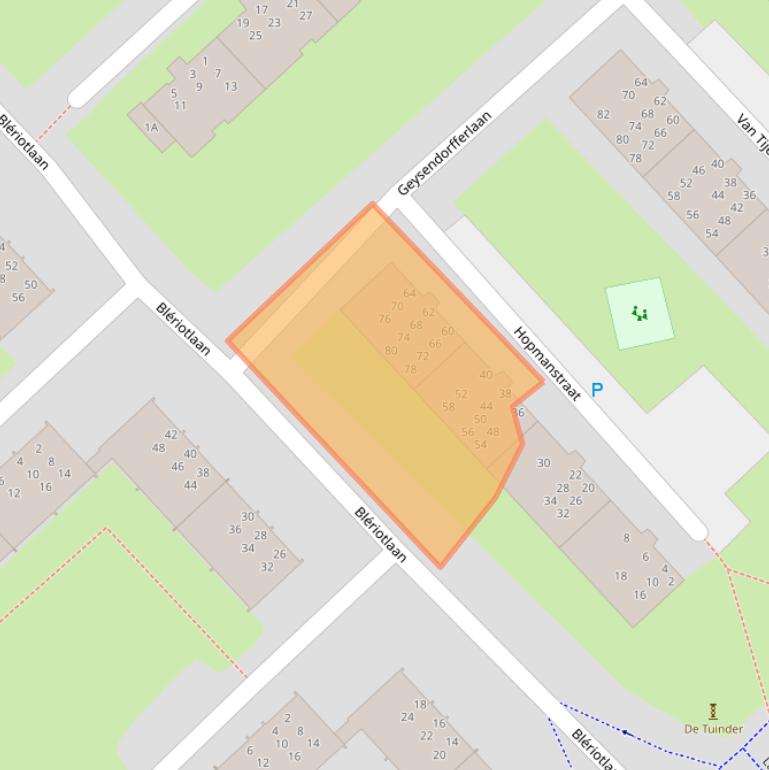 Kaart van postcodegebied 1945XL.