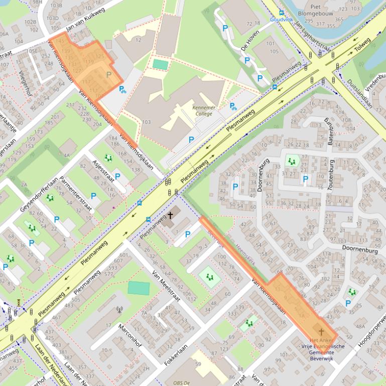 Kaart van postcodegebied 1945XM.