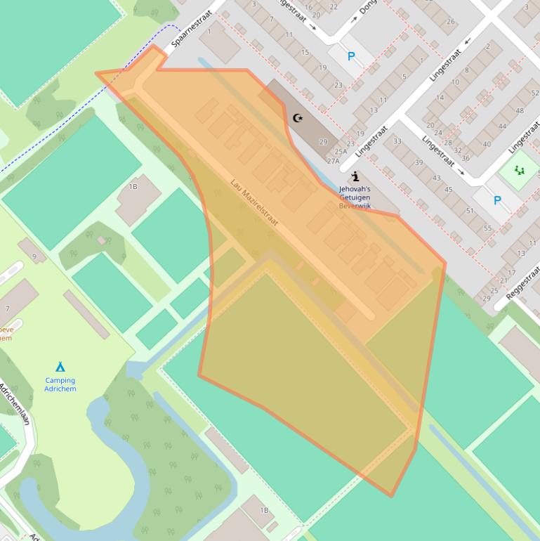 Kaart van postcodegebied 1946AC.