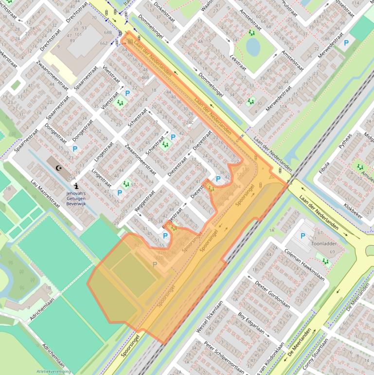 Kaart van postcodegebied 1946AG.