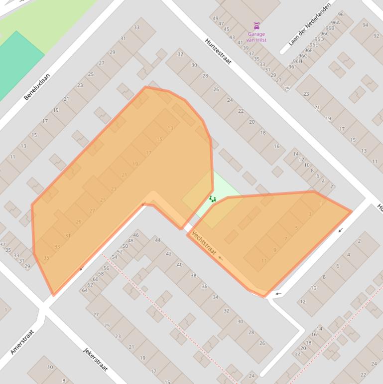 Kaart van postcodegebied 1946BB.
