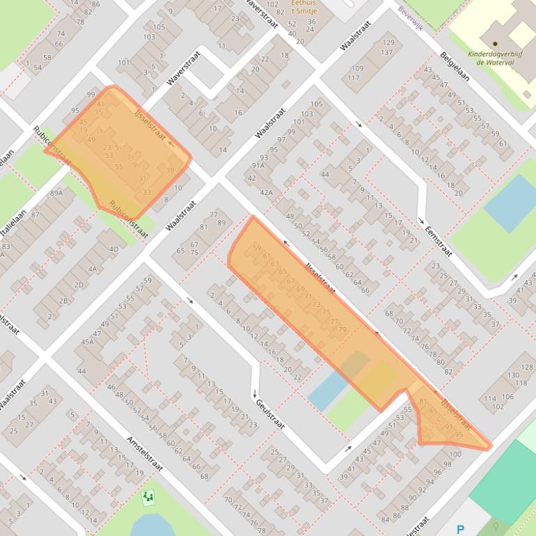 Kaart van postcodegebied 1946RM.