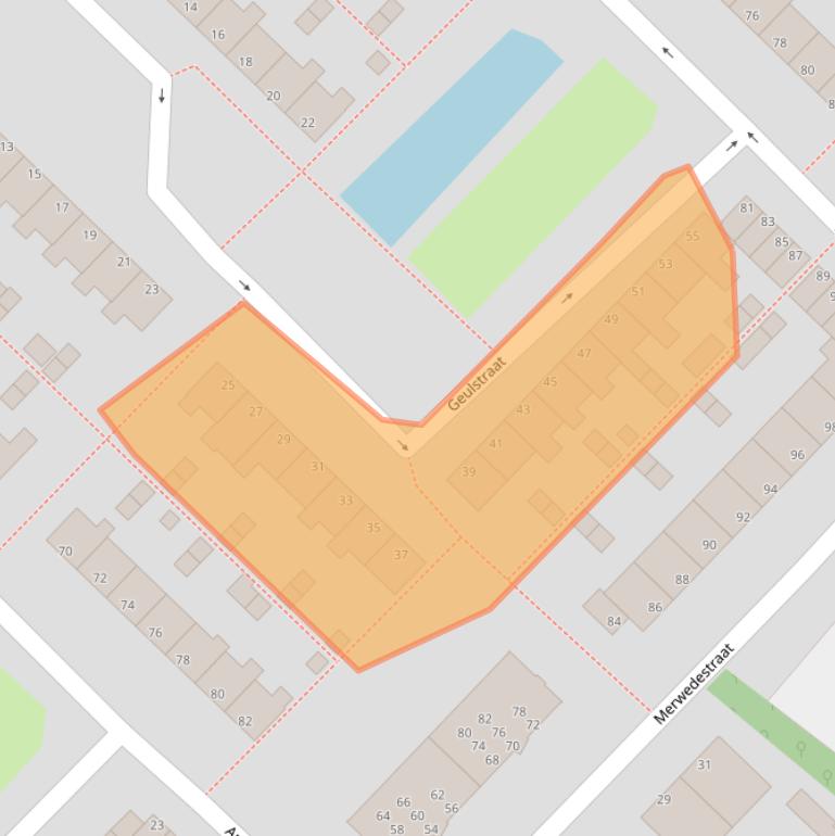 Kaart van postcodegebied 1946RS.