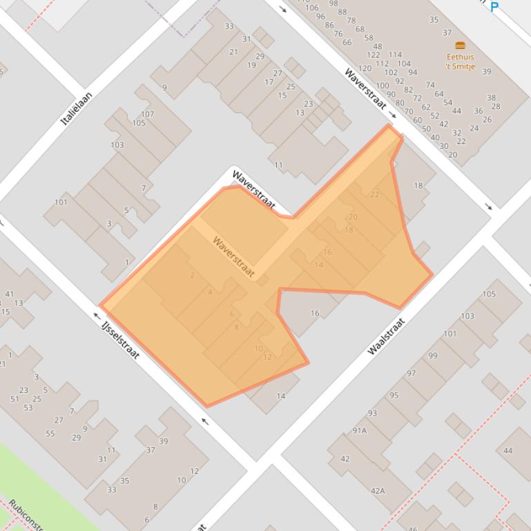 Kaart van postcodegebied 1946TG.