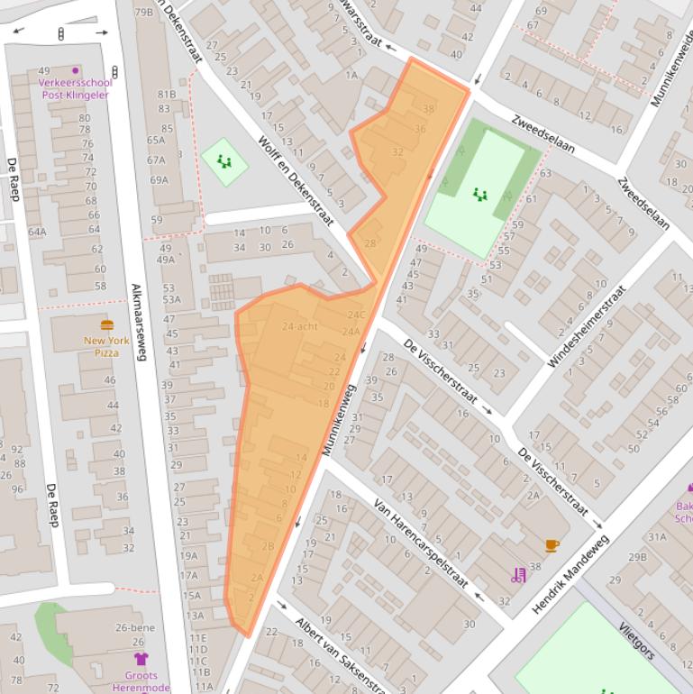 Kaart van postcodegebied 1947ET.