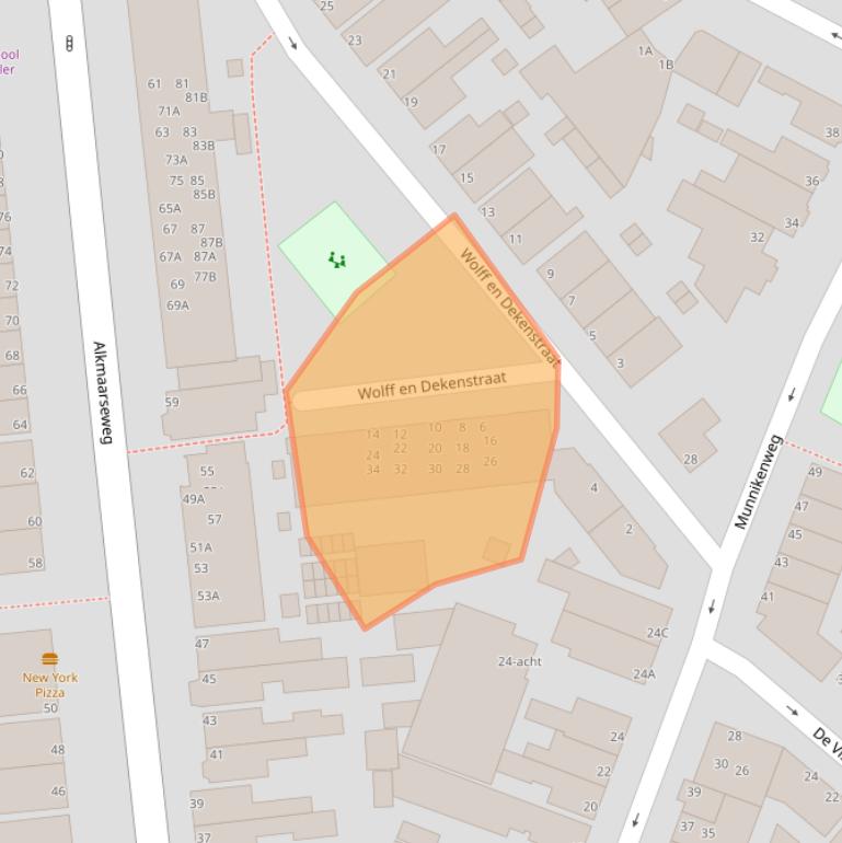 Kaart van postcodegebied 1947GC.