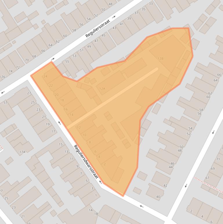 Kaart van postcodegebied 1947GG.