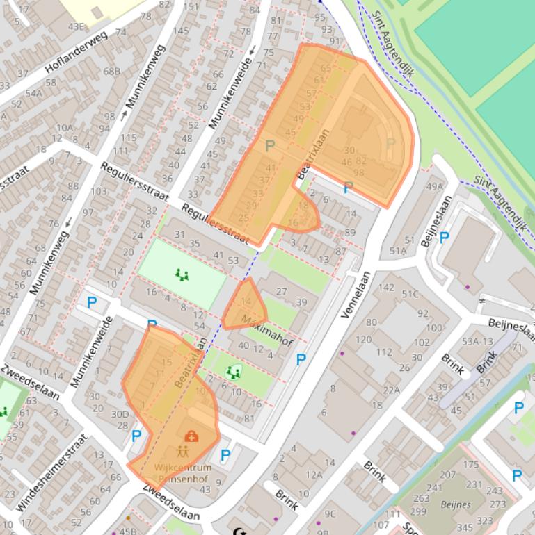 Kaart van postcodegebied 1947HS.