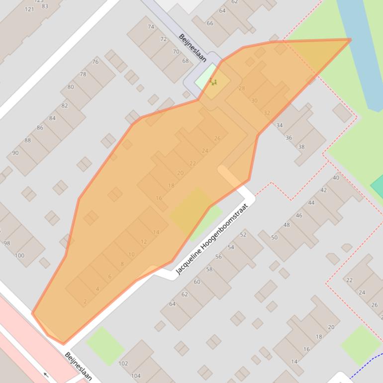 Kaart van postcodegebied 1947JA.
