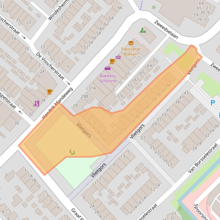 Kaart van postcodegebied 1947JK.