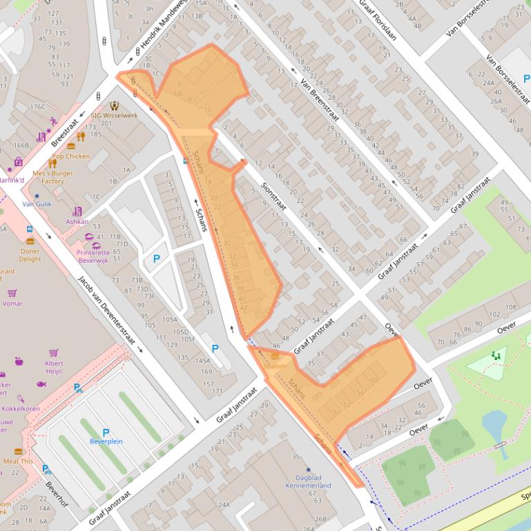 Kaart van postcodegebied 1947JR.