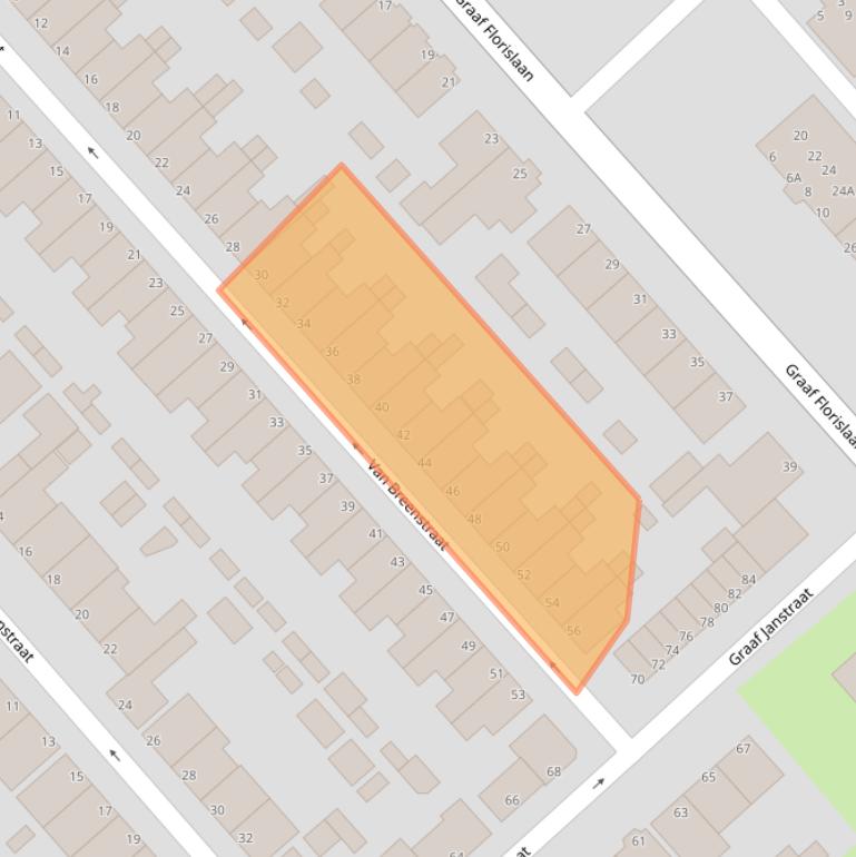 Kaart van postcodegebied 1947JZ.