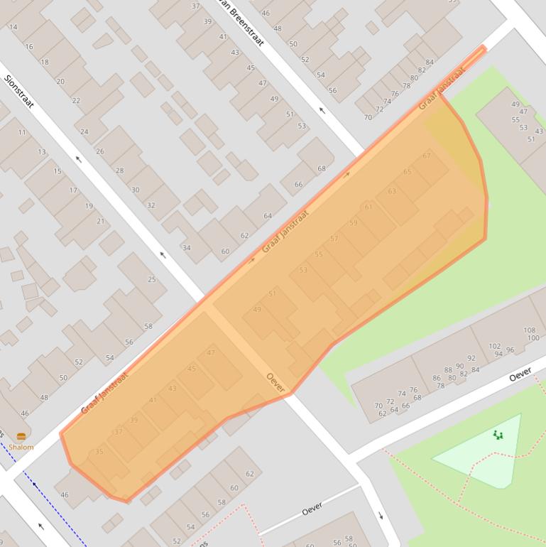 Kaart van postcodegebied 1947KE.