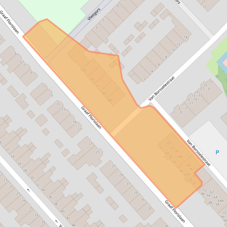 Kaart van postcodegebied 1947KM.