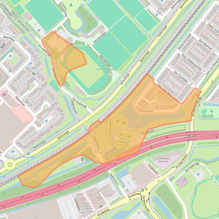 Kaart van postcodegebied 1947KW.