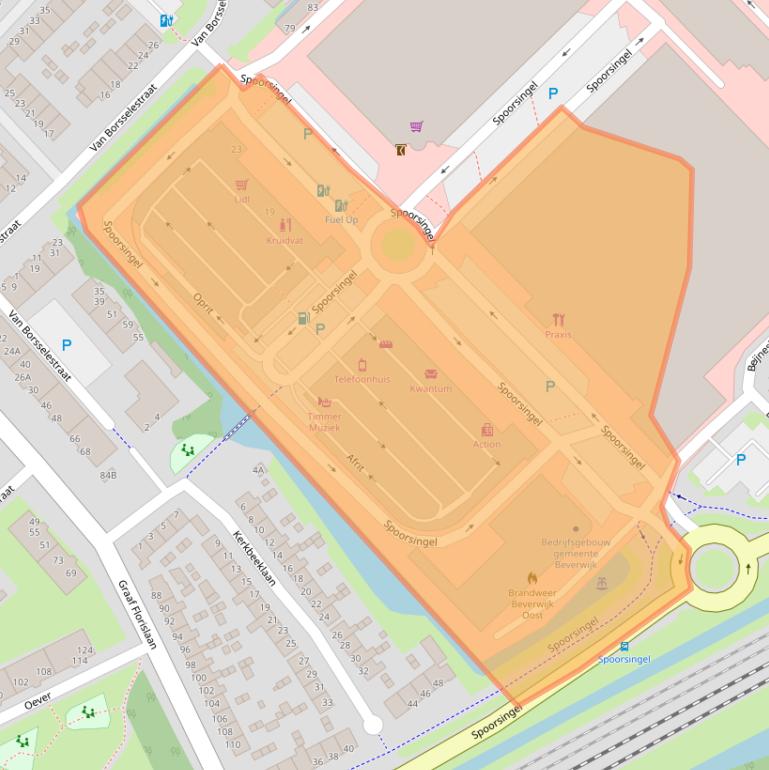 Kaart van postcodegebied 1947LA.