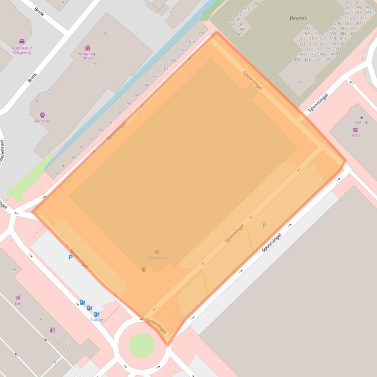 Kaart van postcodegebied 1947LB.