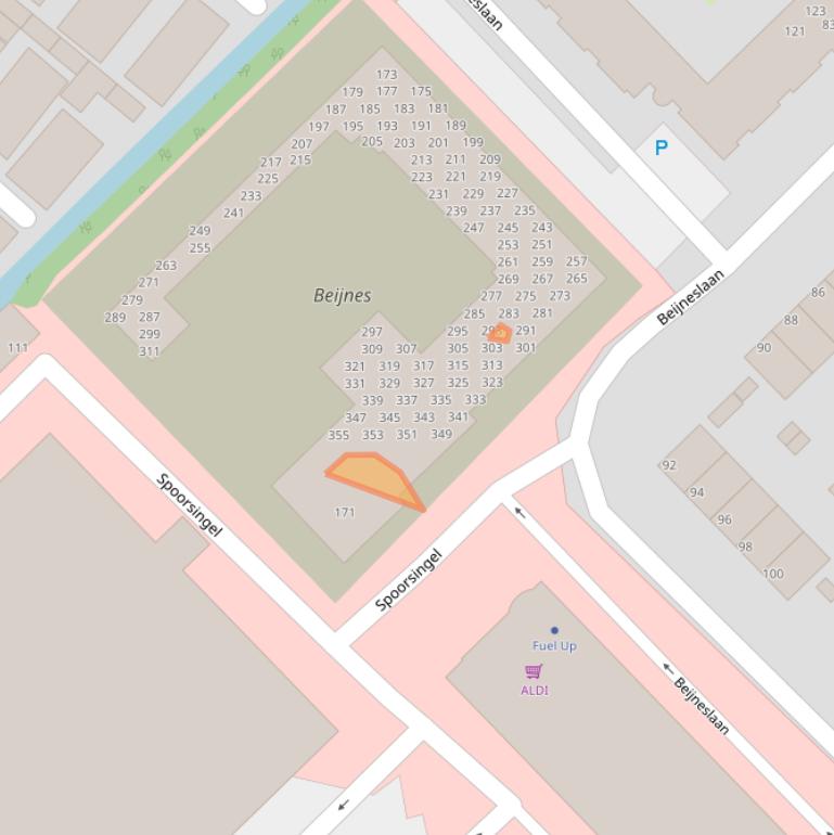 Kaart van postcodegebied 1947LD.