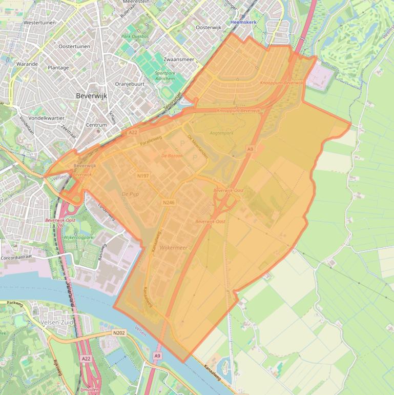 Kaart van postcodegebied 1948.
