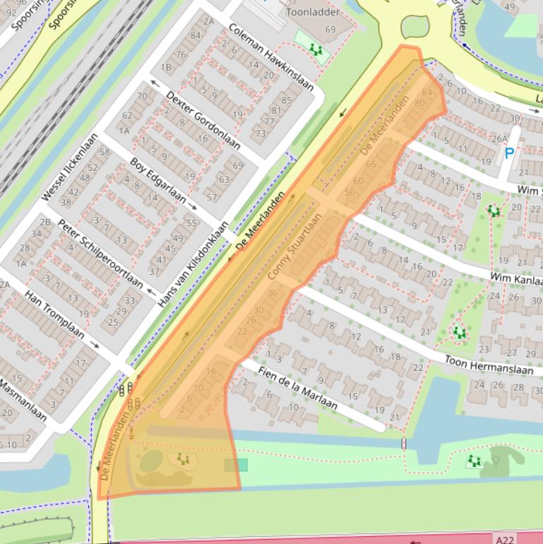 Kaart van postcodegebied 1948AA.