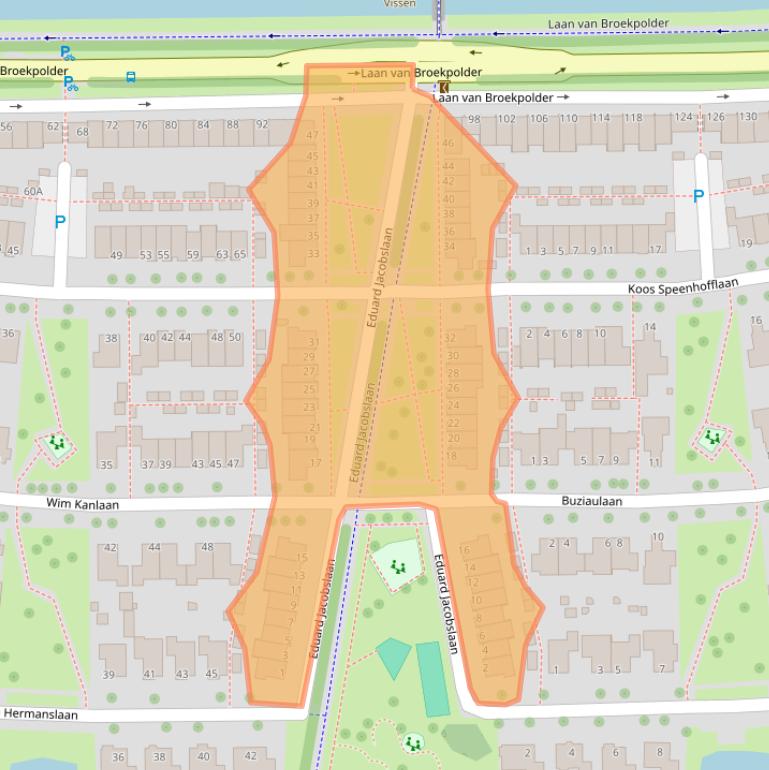 Kaart van postcodegebied 1948AG.