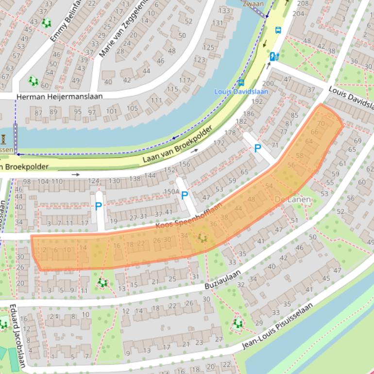 Kaart van postcodegebied 1948AM.