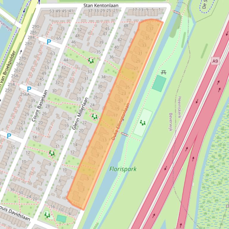 Kaart van postcodegebied 1948AX.