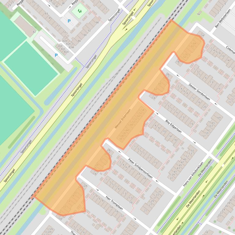 Kaart van postcodegebied 1948BD.