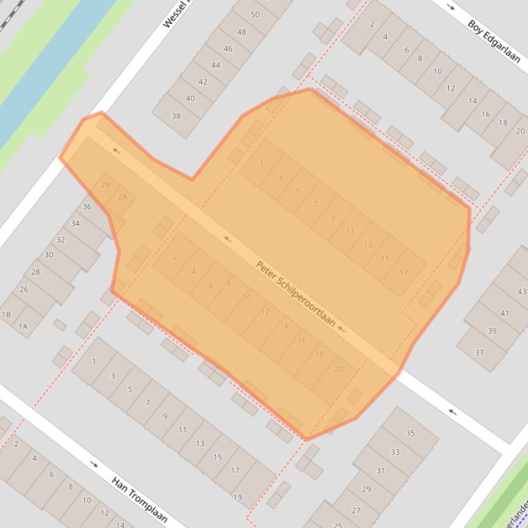Kaart van postcodegebied 1948BH.