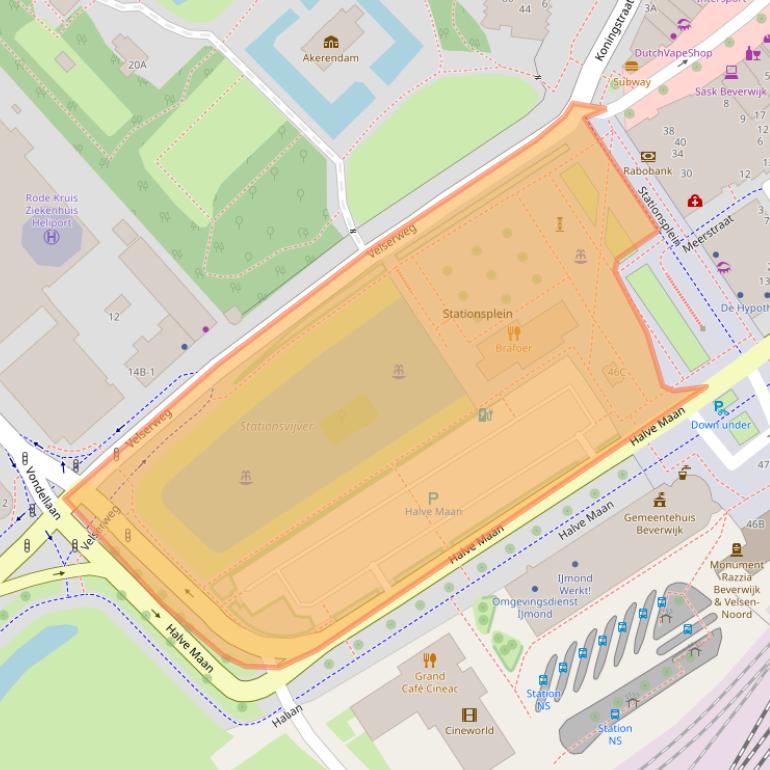 Kaart van postcodegebied 1948LA.