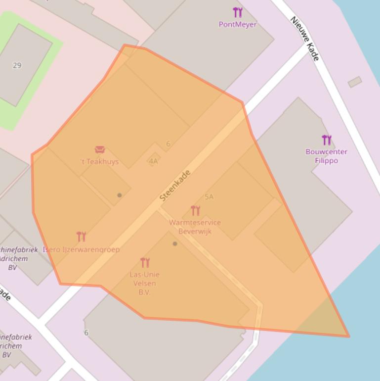 Kaart van postcodegebied 1948NH.