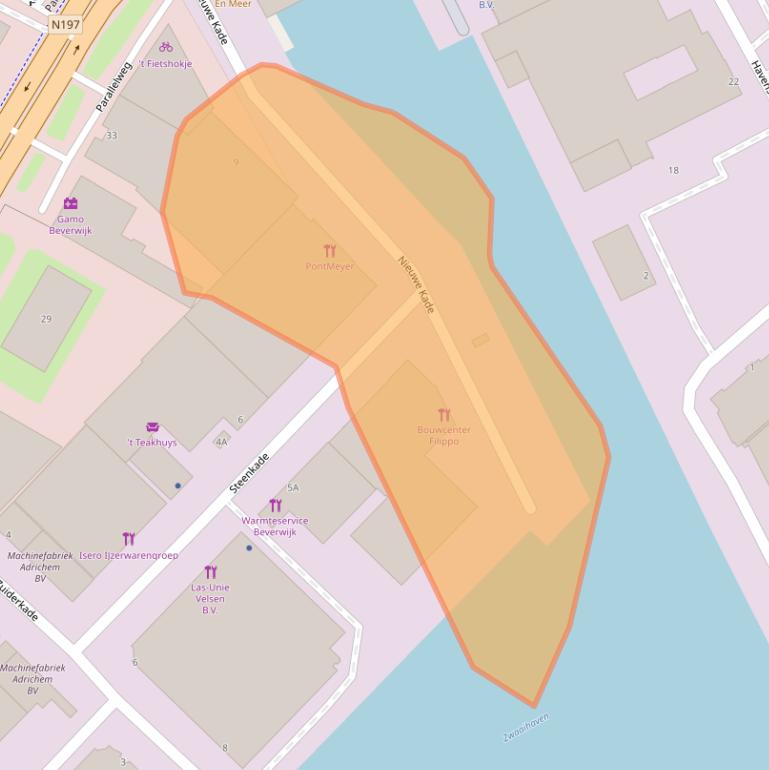 Kaart van postcodegebied 1948NJ.