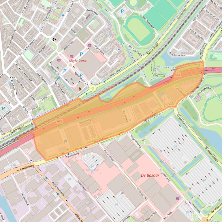 Kaart van postcodegebied 1948NN.