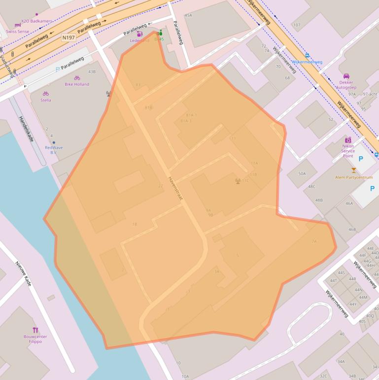 Kaart van postcodegebied 1948NP.