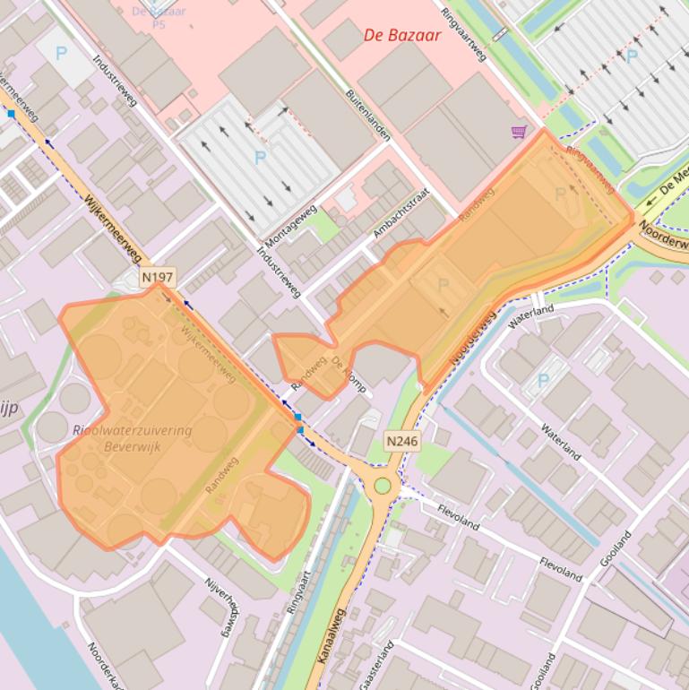 Kaart van postcodegebied 1948NS.