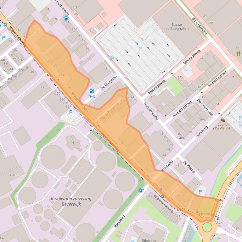 Kaart van postcodegebied 1948NT.