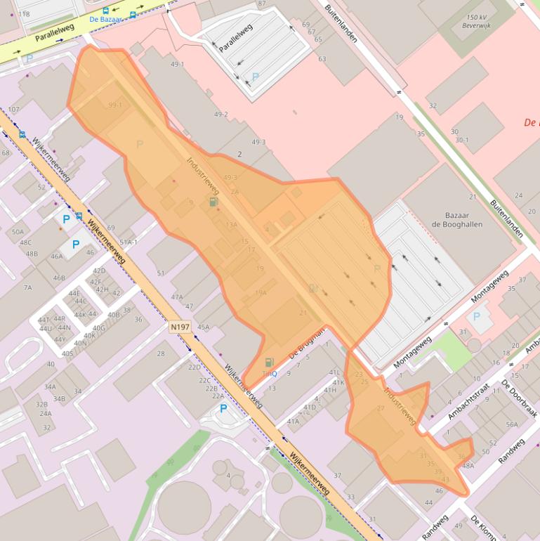 Kaart van postcodegebied 1948PA.