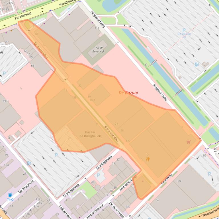 Kaart van postcodegebied 1948PD.