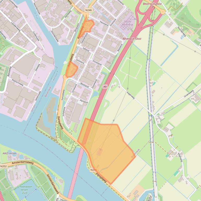 Kaart van postcodegebied 1948PL.