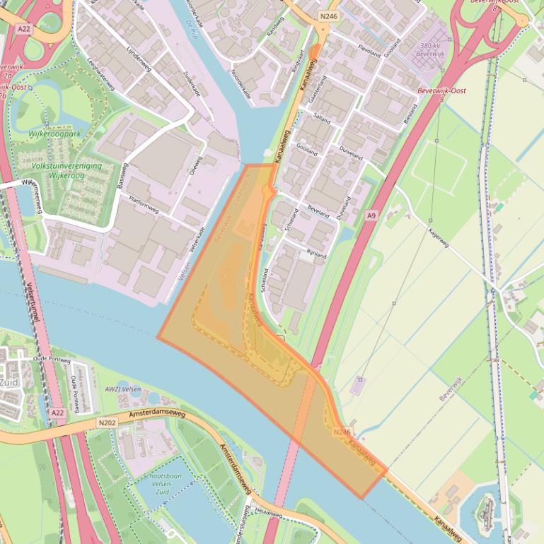 Kaart van postcodegebied 1948PN.